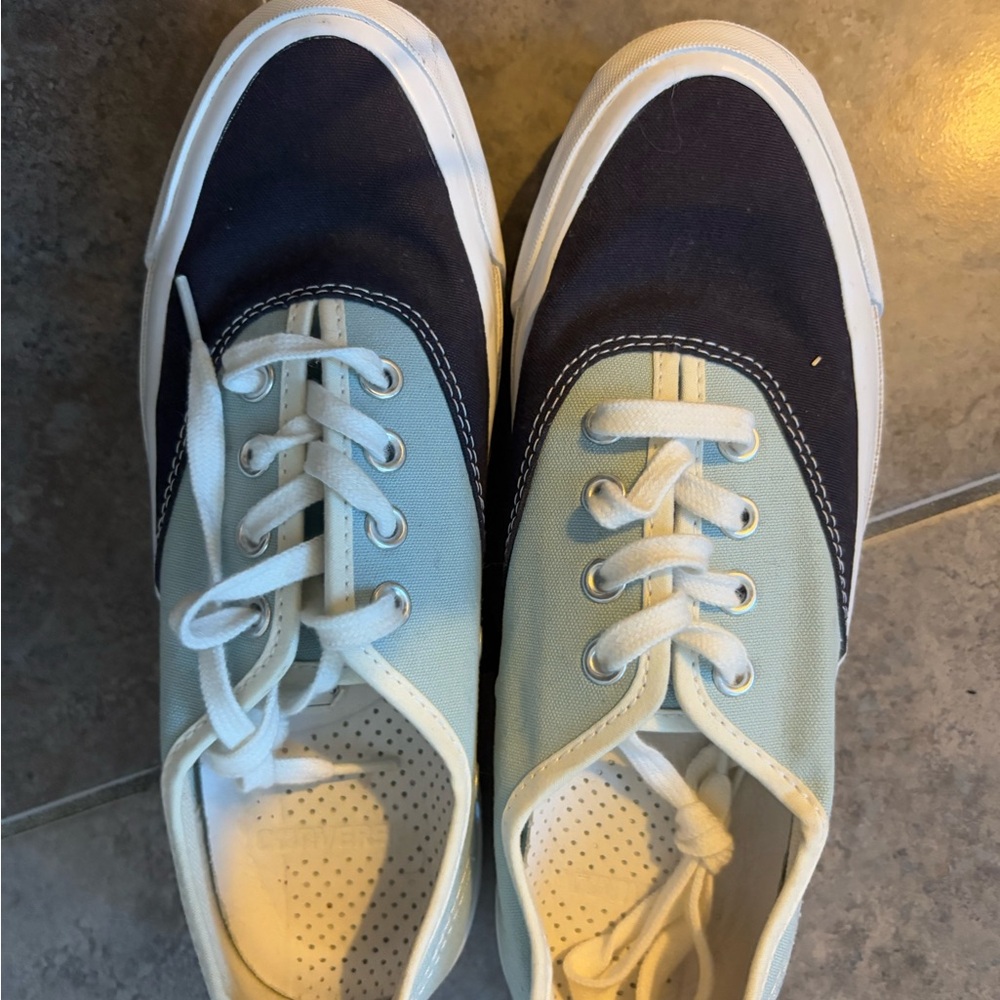 Navy and Light Blue Canvas Sneakers